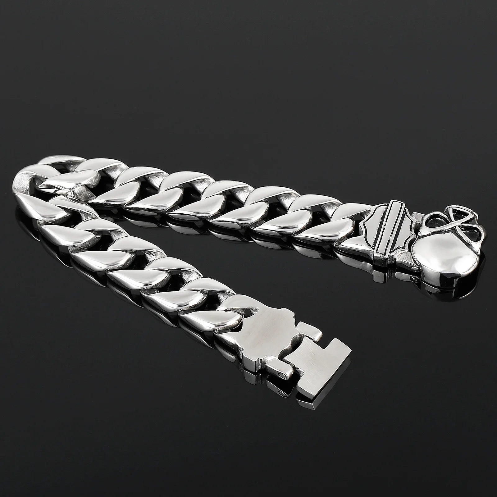 Skull Cuban Chain Bracelet