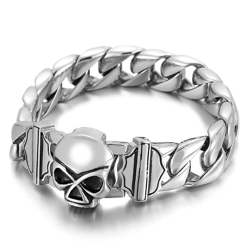 Skull Cuban Chain Bracelet