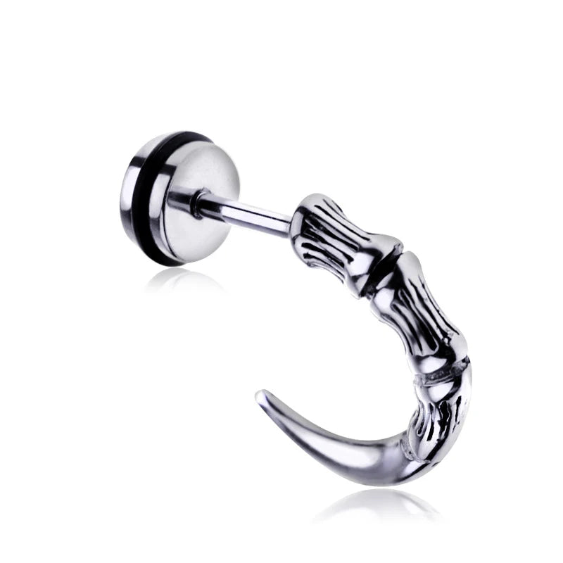 Skull Cross Screw Stud Earrings