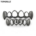 14K Gold Plated Vampire Grillz — Hip-Hop Top & Bottom Set