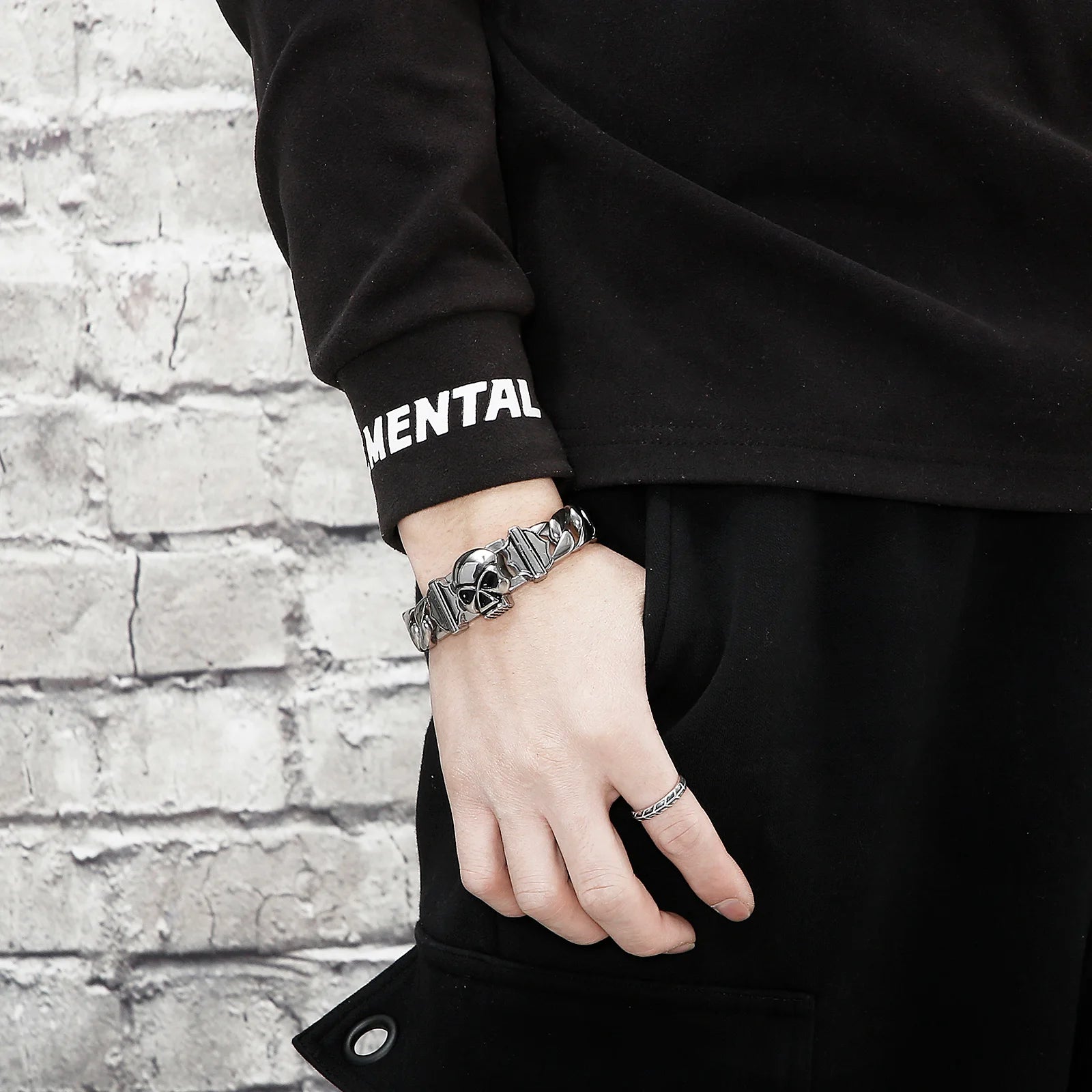 Skull Cuban Chain Bracelet