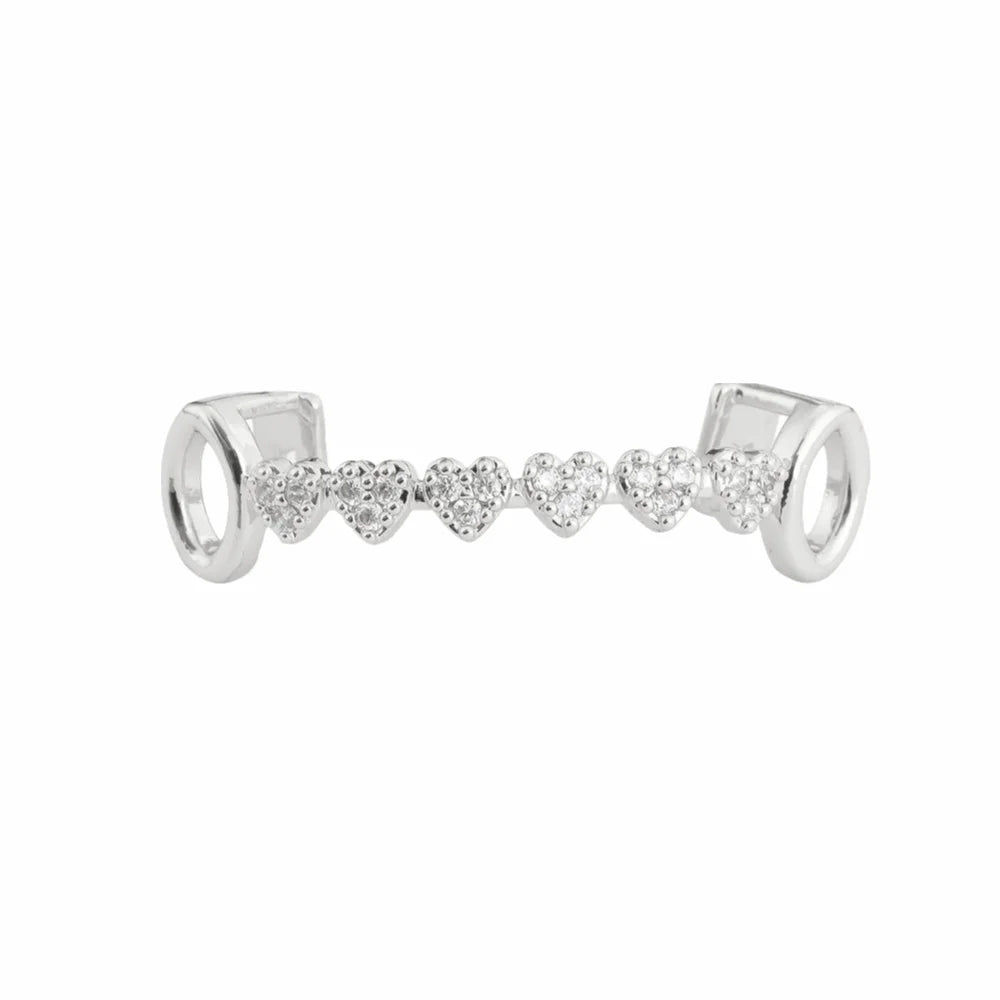 Rhinestone Zircon Charm Grillz — Vacuum Plated Gold & Silver