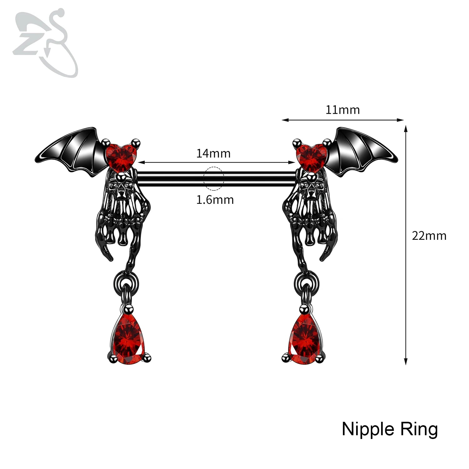Gothic Multi-Shape Body Piercing Stud Pack