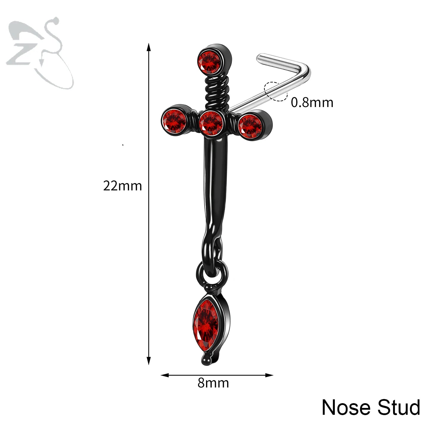 Gothic Multi-Shape Body Piercing Stud Pack