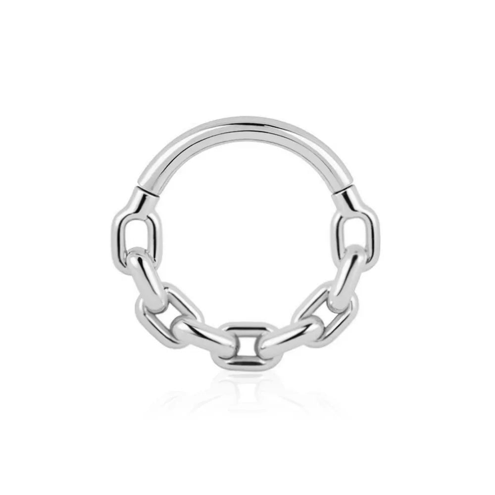 Moon Chain Hinged Clicker Ring