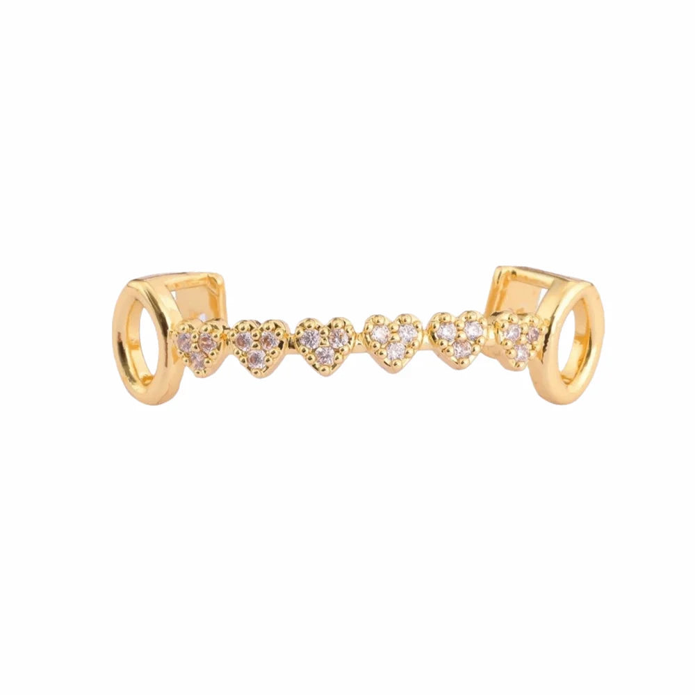 Rhinestone Zircon Charm Grillz — Vacuum Plated Gold & Silver