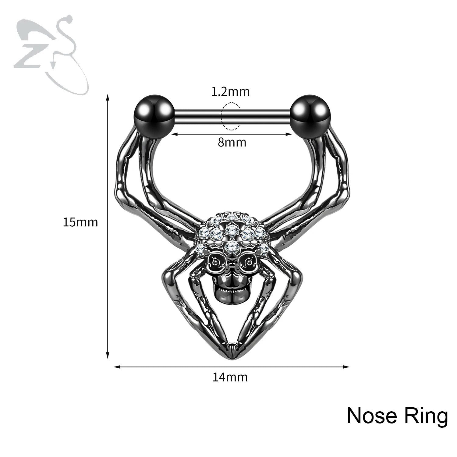 Gothic Multi-Shape Body Piercing Stud Pack