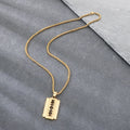 Double-Sided Razor Blade Pendant Necklace