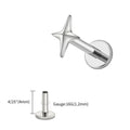 Titanium 4-Point Star Flatback Stud