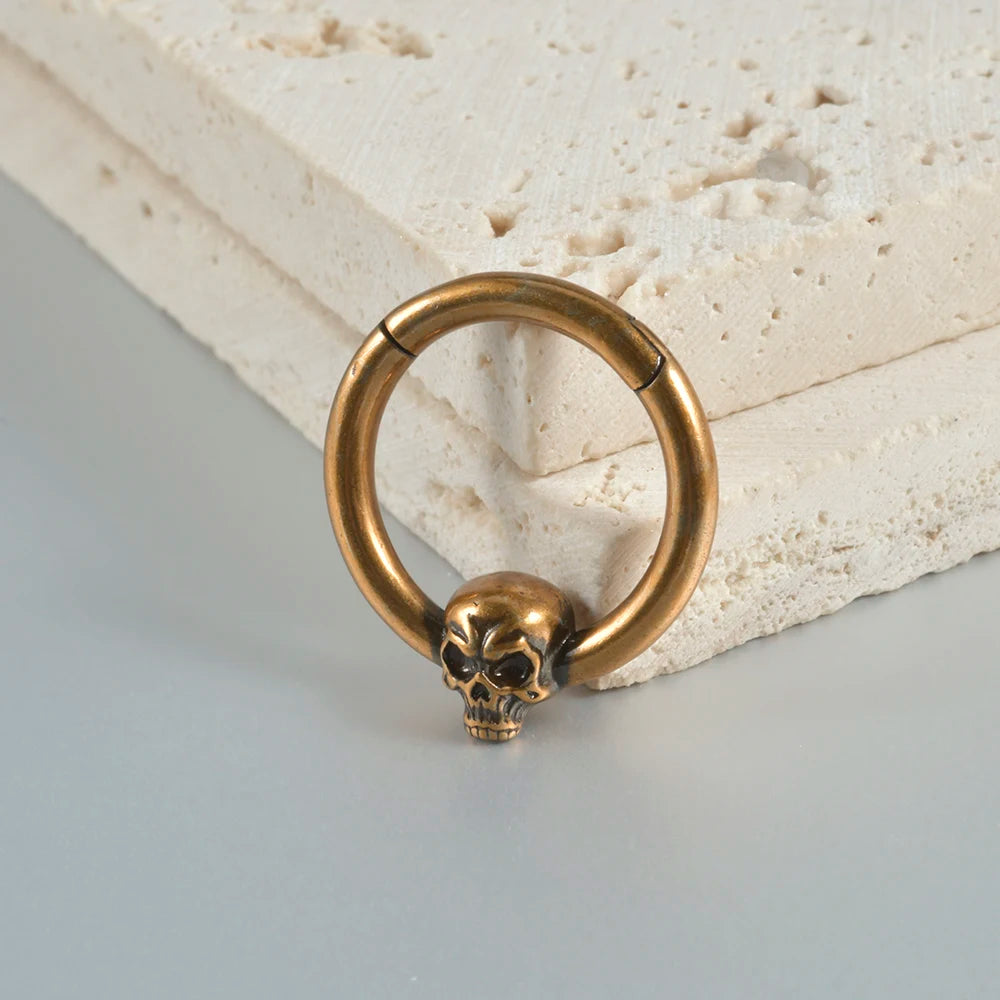 Copper Snake Skull Ear Weight & Plug
