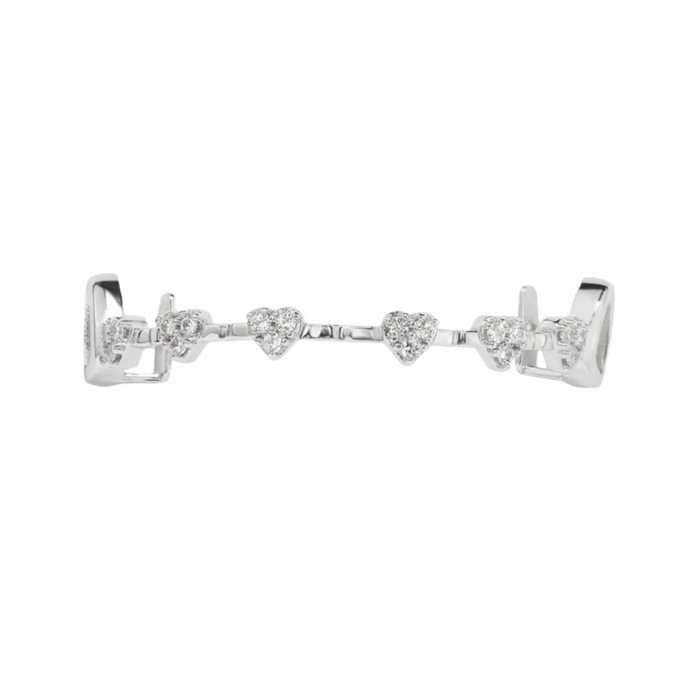 Rhinestone Zircon Charm Grillz — Vacuum Plated Gold & Silver