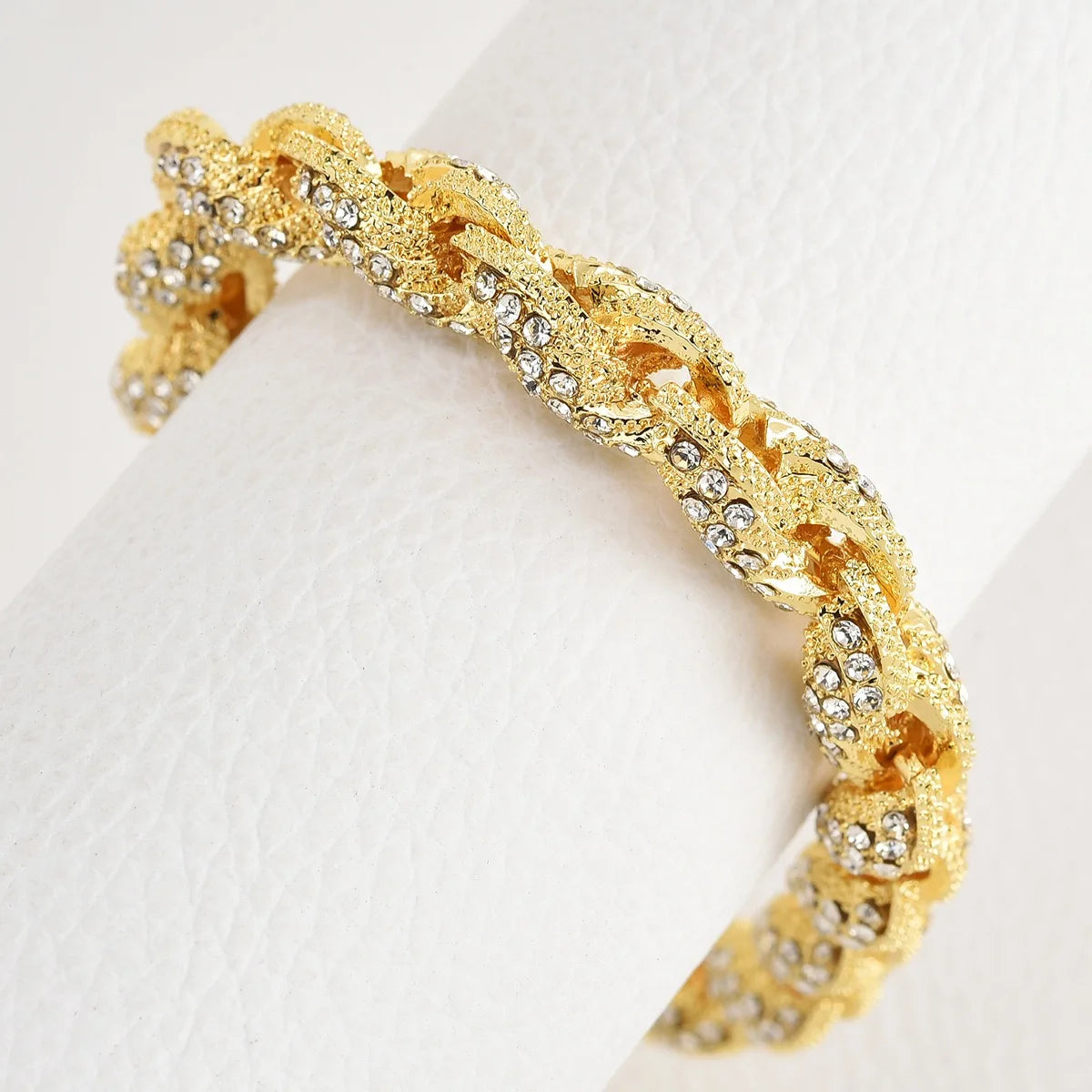 Diamond-Cut Twist Chain Necklace — 10mm Hip-Hop Gold & Silver