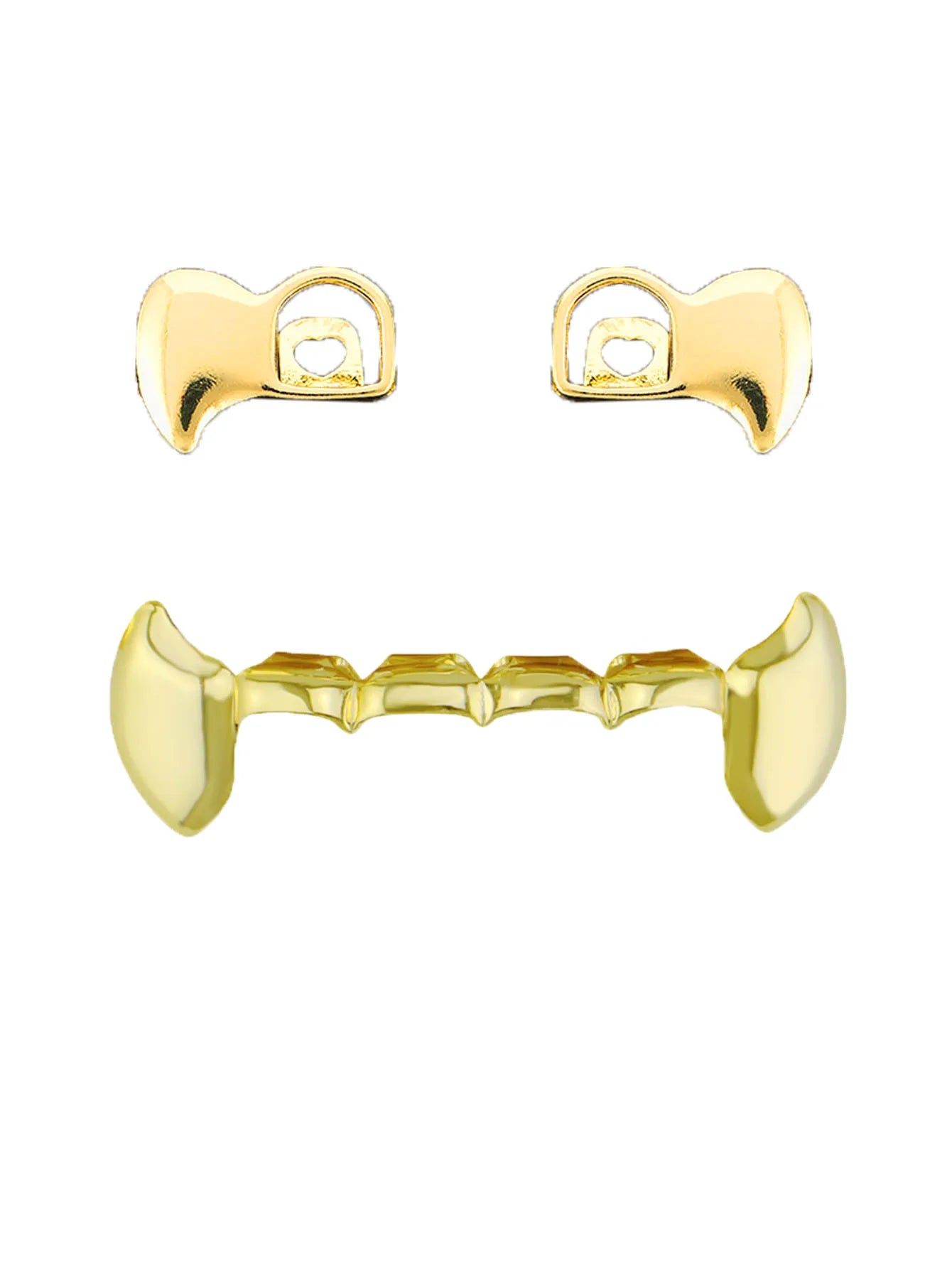 Hollowed Canine Grillz — Single-Sided Hip-Hop Tooth Cap