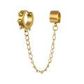 Rivet Spike Chain Huggie Hoop Earring