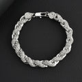 Diamond-Cut Twist Chain Necklace — 10mm Hip-Hop Gold & Silver
