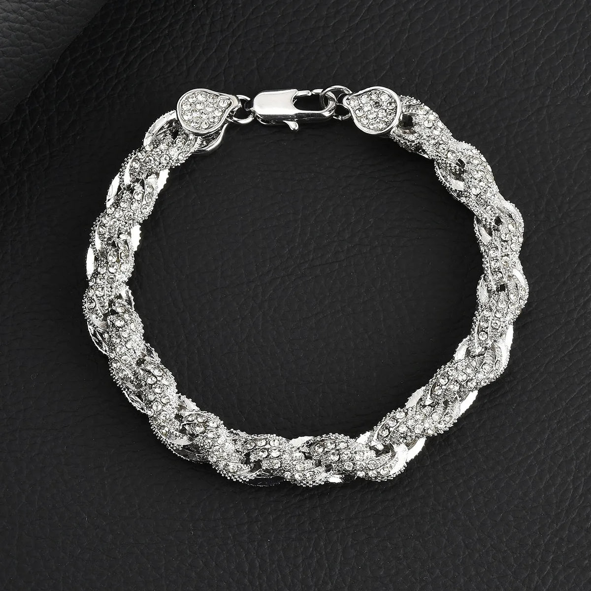 Diamond-Cut Twist Chain Necklace — 10mm Hip-Hop Gold & Silver