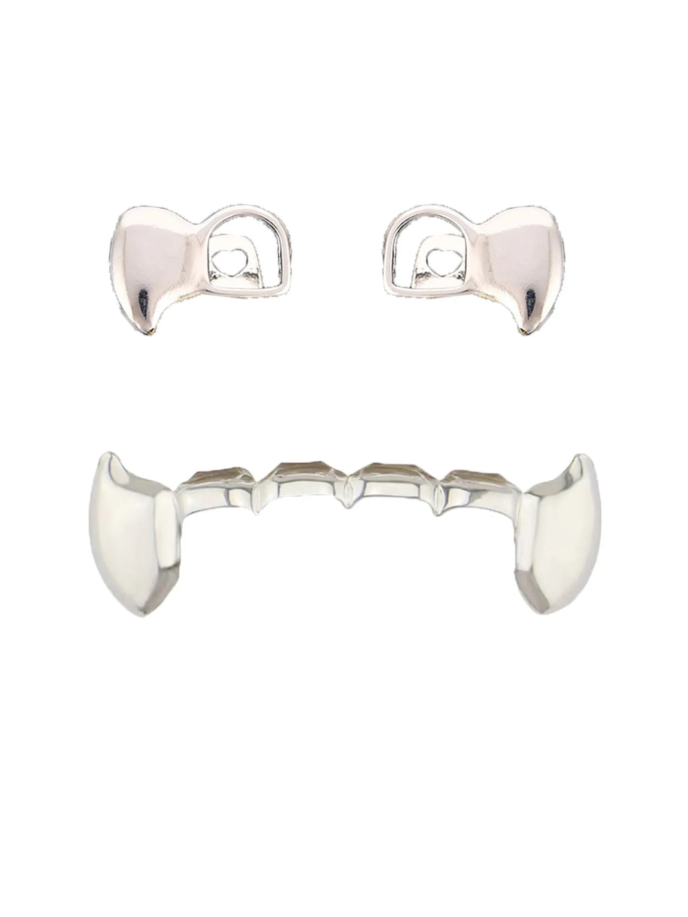 Hollowed Canine Grillz — Single-Sided Hip-Hop Tooth Cap