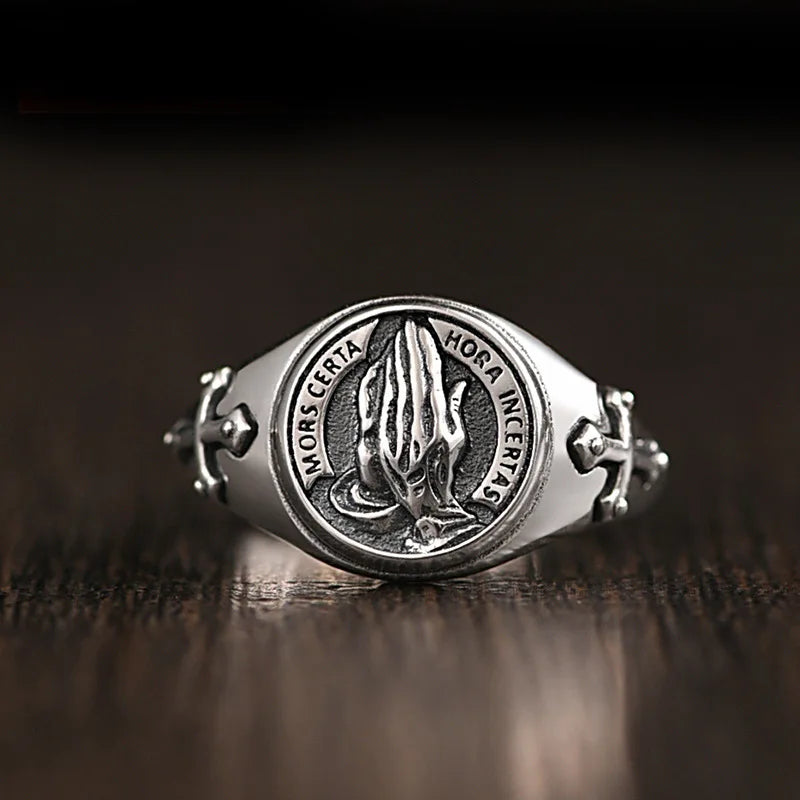 Vintage Guardian Cross Adjustable Ring