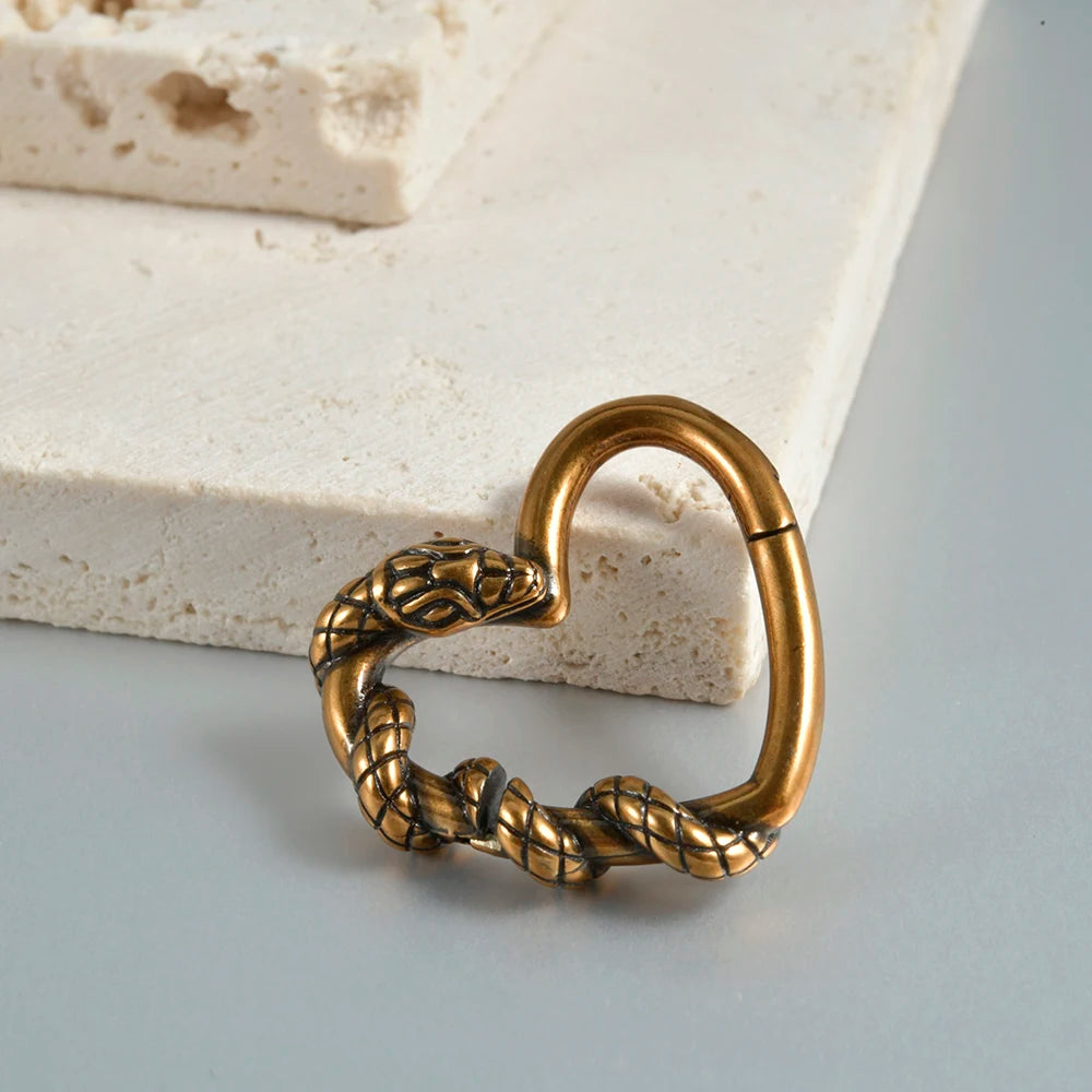Copper Snake Skull Ear Weight & Plug