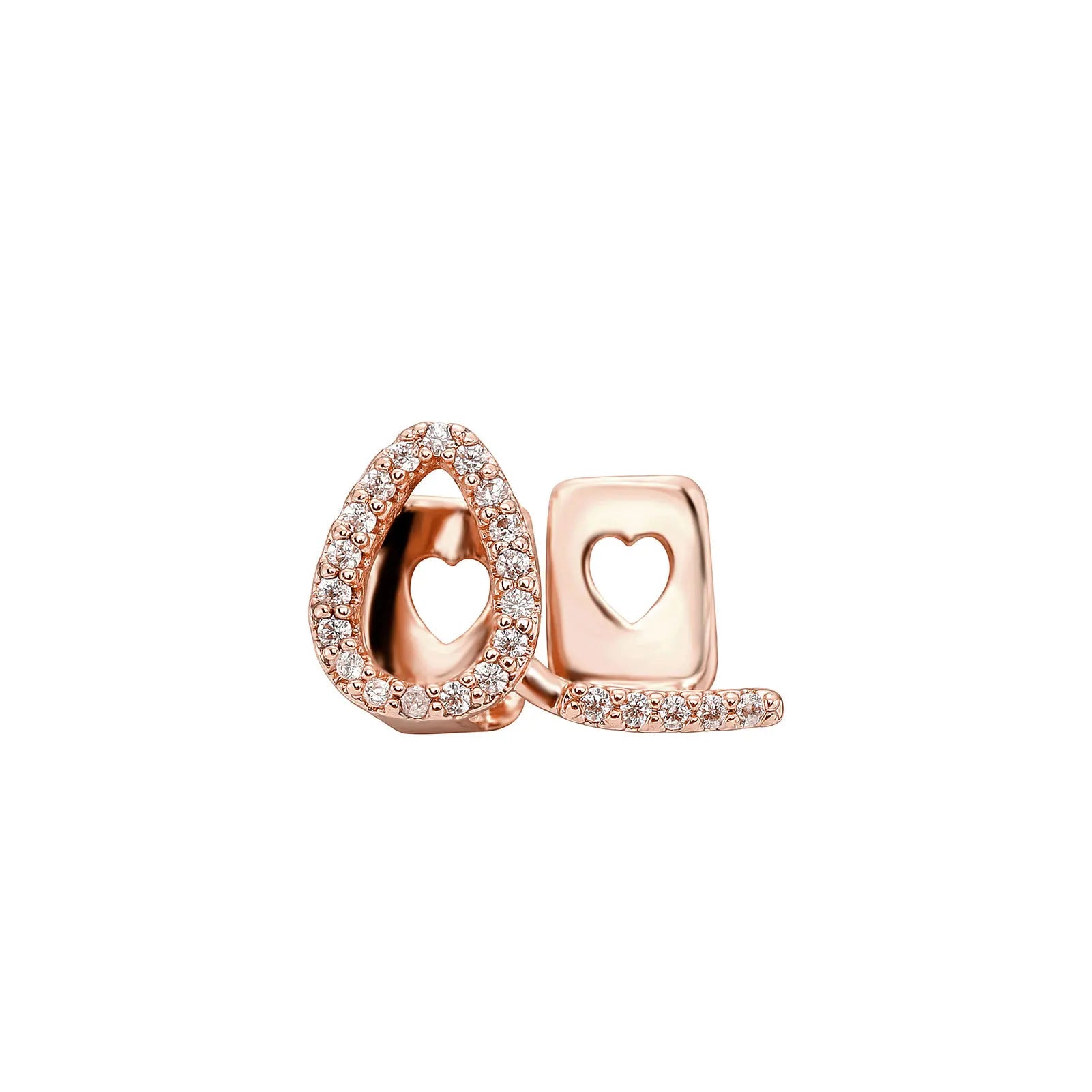 Flame Bar Zircon Grillz — 14K Gold Plated Hip-Hop Tooth Cap