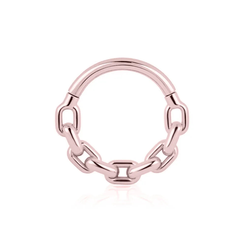 Moon Chain Hinged Clicker Ring