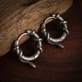 Coiled Serpent Hoop Earrings — Vintage Silver
