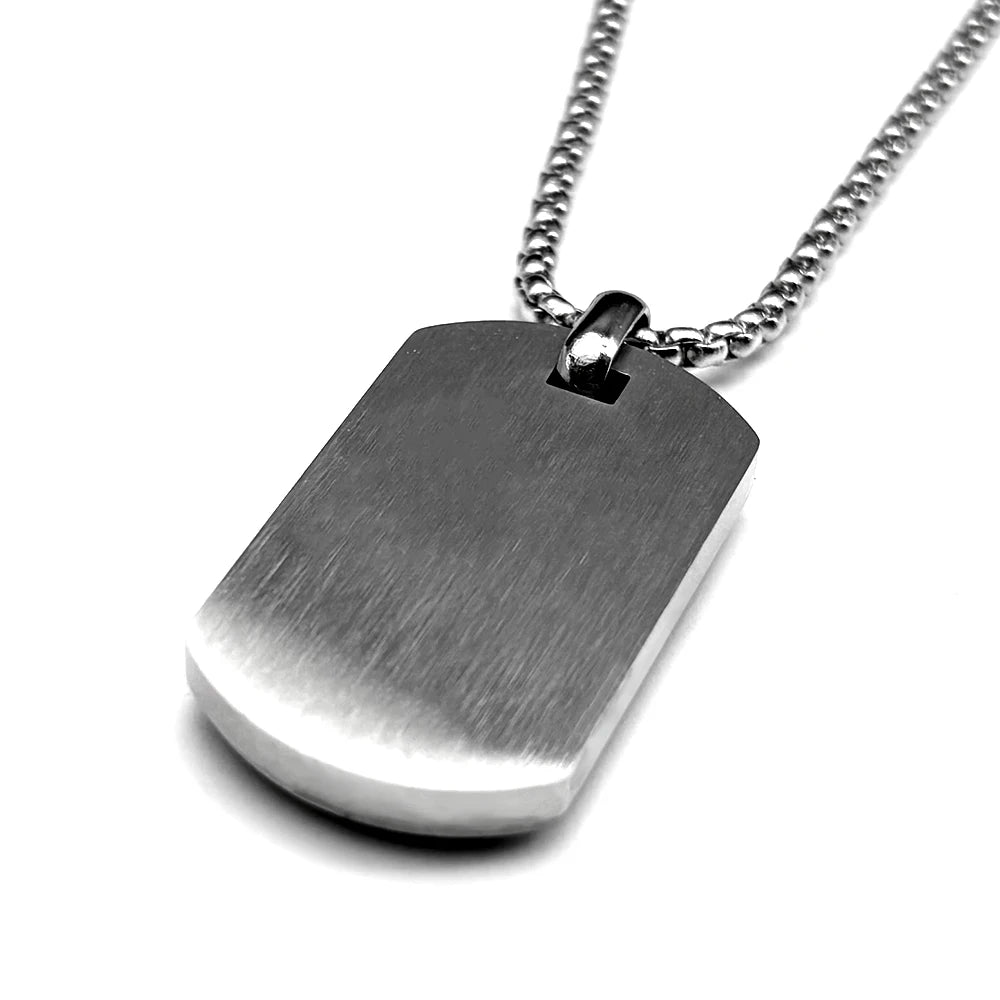 Razor Blade Dog Tag Pendant