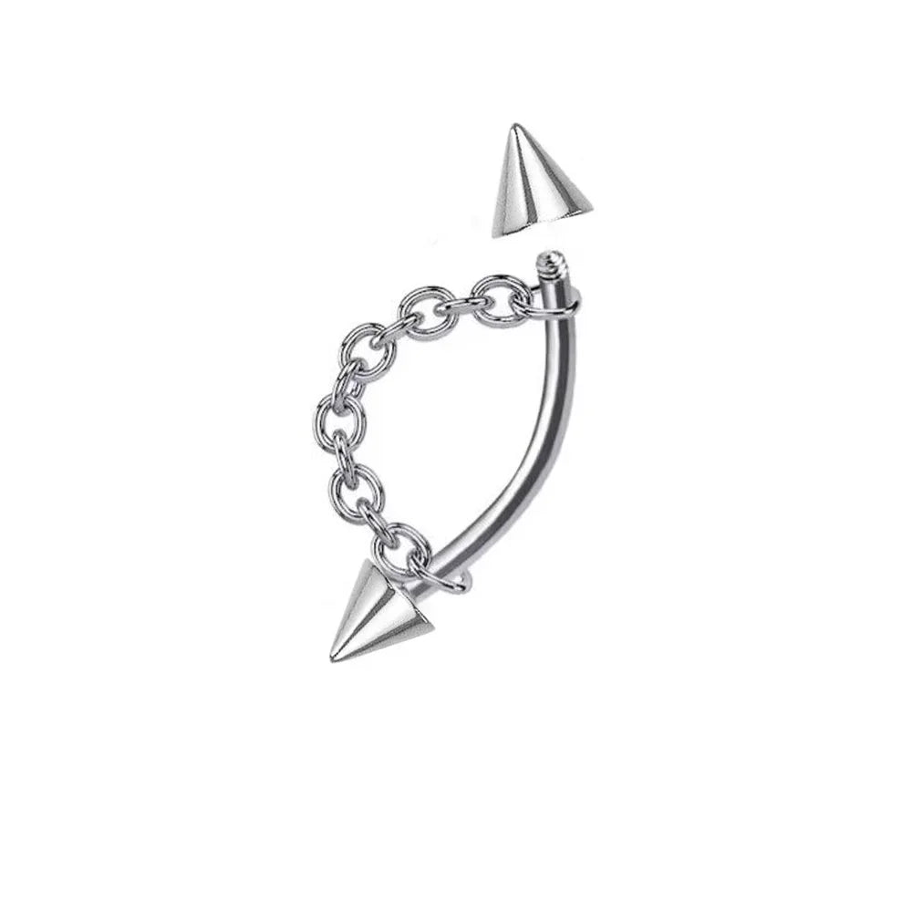 Detachable Chain Lip & Cartilage Stud