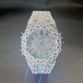 Iced Crown Quartz Watch — Black & Silver