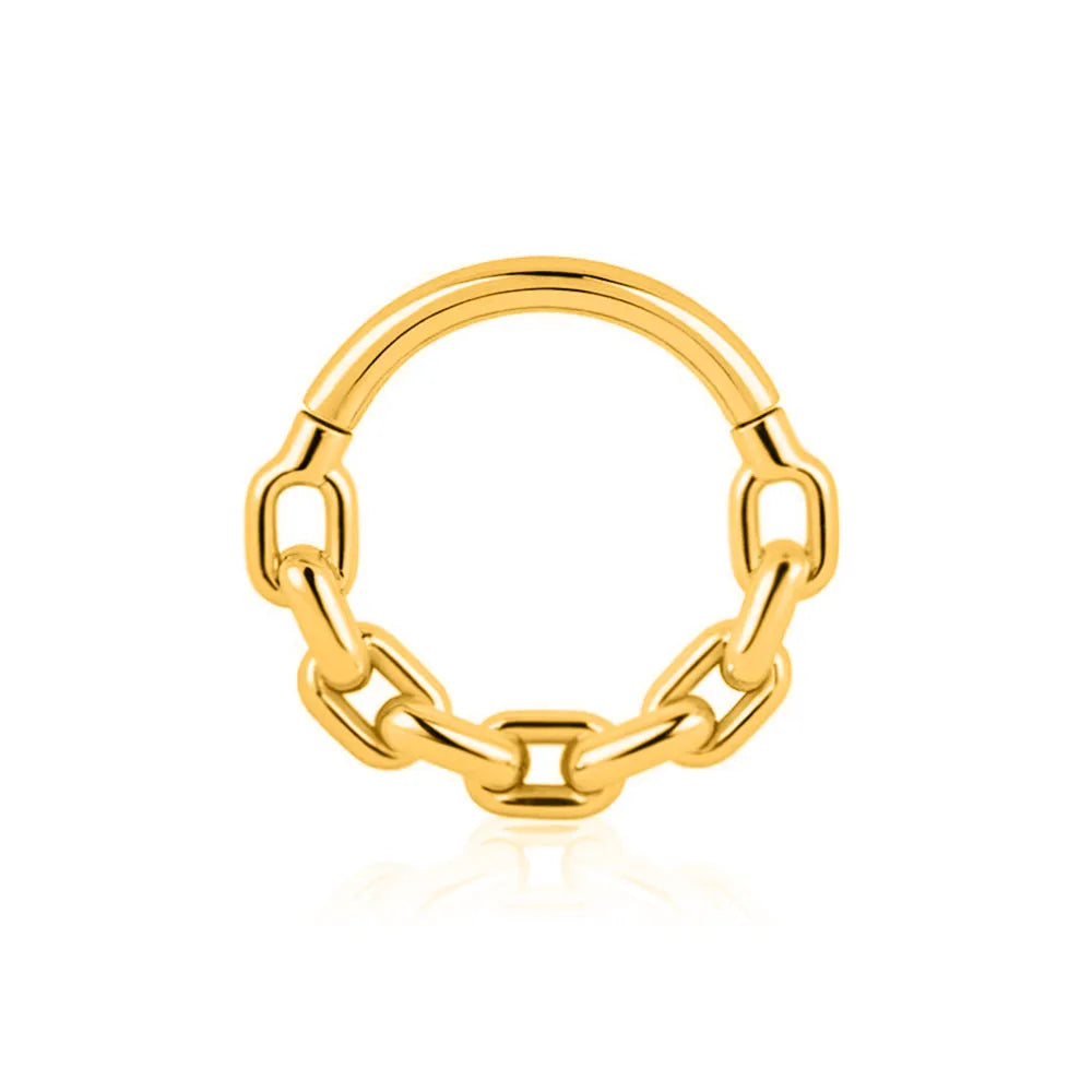 Moon Chain Hinged Clicker Ring
