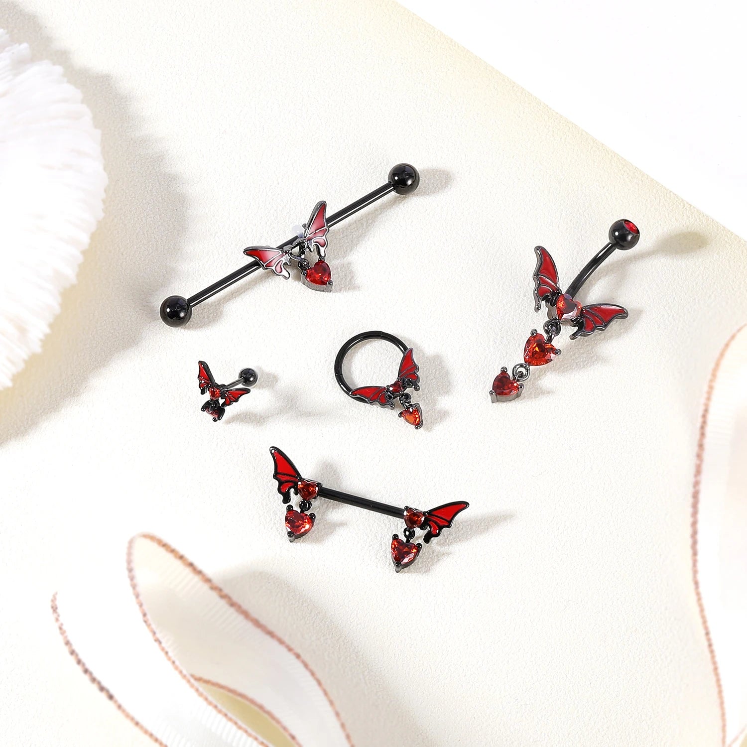 Gothic Multi-Shape Body Piercing Stud Pack