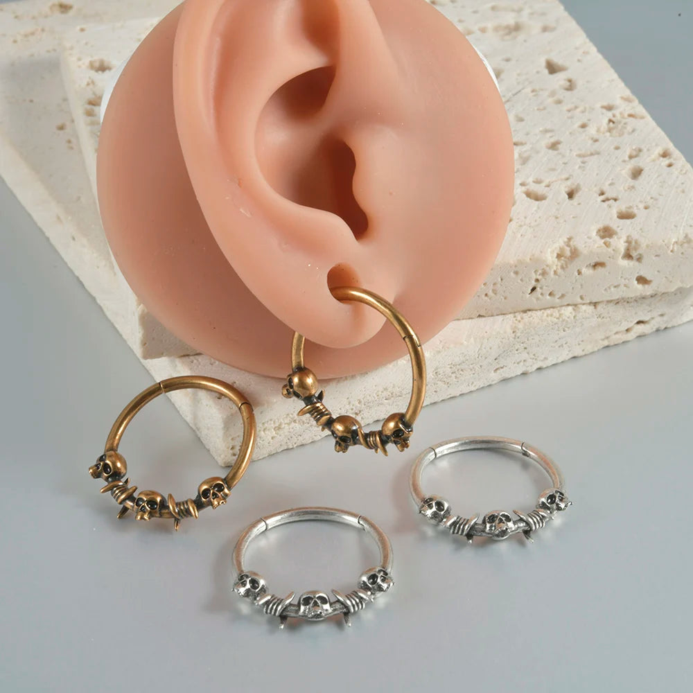 Copper Snake Skull Ear Weight & Plug
